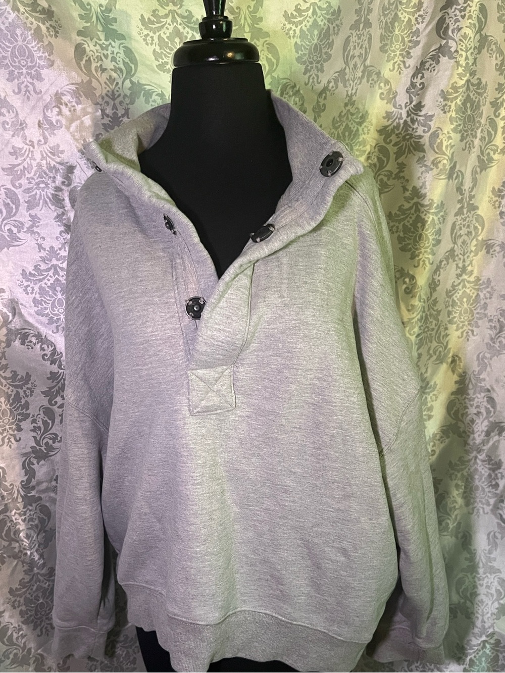 Free People Light Gray Textured Pullover